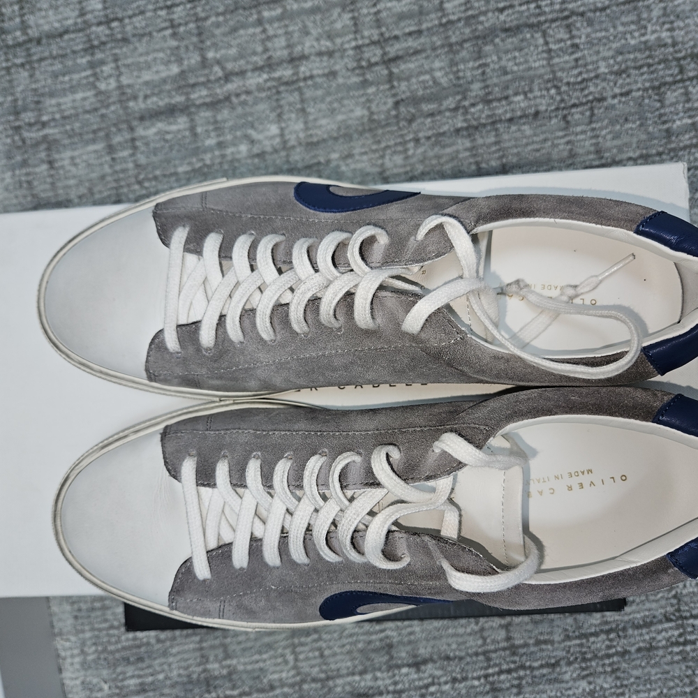 Oliver Cabell White and Blue Men's Sneakers